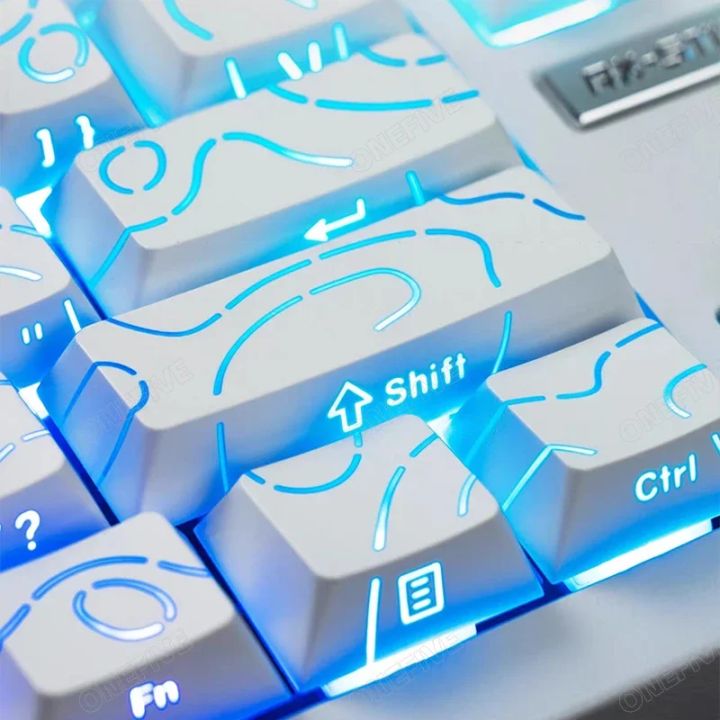 Contour 4.0 Side Engraved Keycap PBT Translucent 97 Key Gaming ...