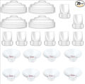 8Pcs Duckbill Valves 4Pcs Silicone Diaphragm Set Compatible with Momcozy M5 Electric Breast Pump Replacement for Pump Efficiency.