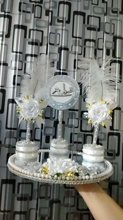 nikah signature pen with beautiful tray for bride and groom