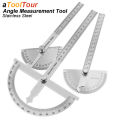 Angle Meter Measure Protractor Ruler Metal Finder 180 Degree Guage Goniometer Stainless Steel Woodworking Wood Measurement Tool. 