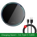 Wireless Charger Pad Stand Desktop Ultra-thin Mobile Phone Chargers Fast Charging Station For iPhone 15 14 13 12 Samsung Xiaomi. 