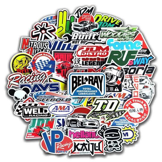 10 Pcs Car Brands Sticker Pack – JDM, Speed, Racing Vibes – Laptop ...