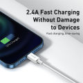 Baseus USB Cable For iPhone Cable 11 12 Pro Max Xs Xr X SE 8 7 6 Plus 6s Data Wire Cord Fast Charger Cable For iPad Air mini 4.