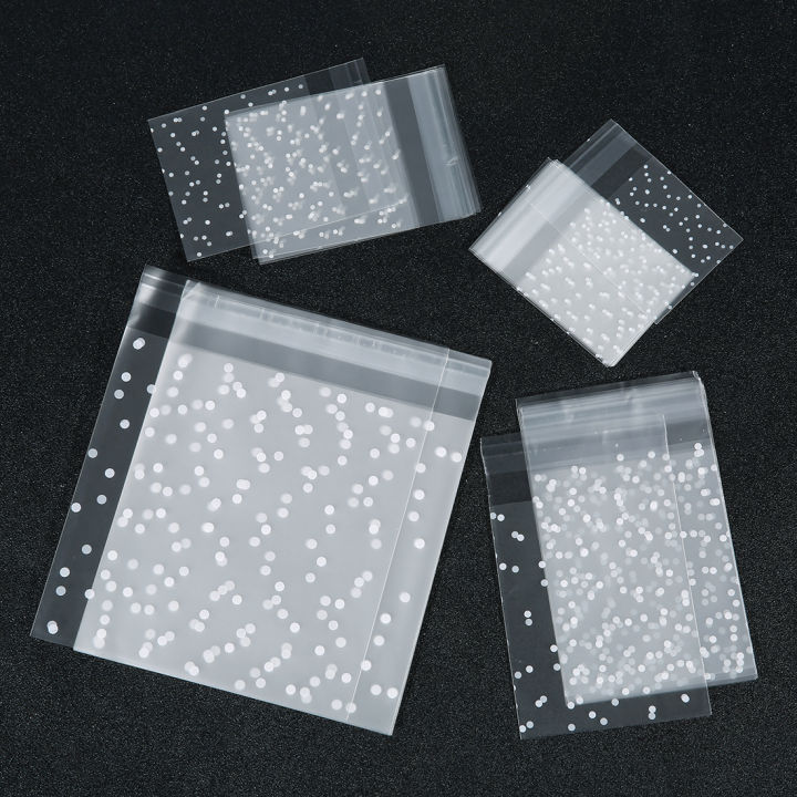 100pcs/lot%20Self%20Sealing%20Gift%20Bag%20White%20Polka%20Dot%20Transparent%20Packaging%20Bags%20Frosted%20Dot%20Pattern%20Bag%20For%20Jewelry%20Cookie%20Storage%20-%20Image%202