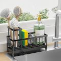 Kitchen storage shelf, self-drainage dishcloth rack, drainage rack, no drilling, household seasoning rack, faucet, sink rack, co. 
