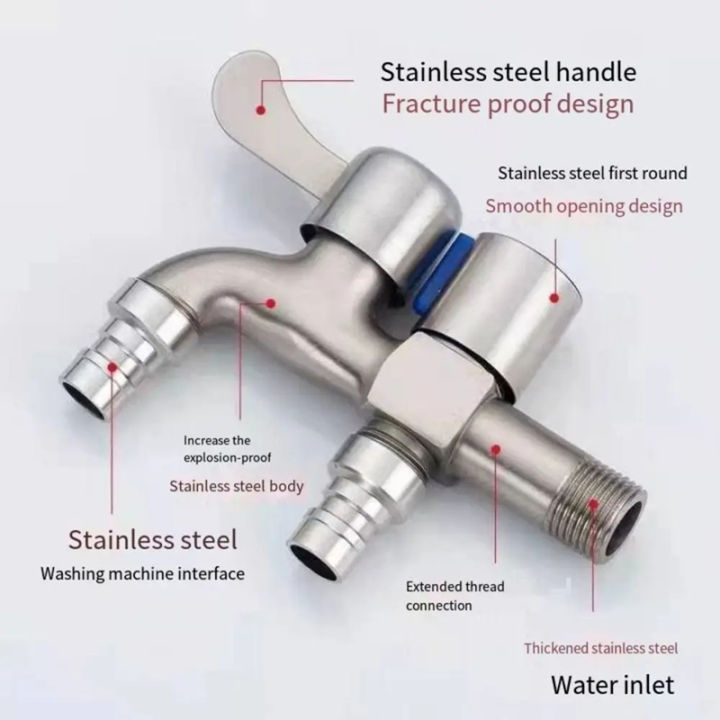 Stainless%20Steel%20Faucet%20Double%20Outlet%20Dual%20Control%20Water%20Tap%20One%20in%20Two%20Out%20Faucet%201/2"%20Bidet%20Faucets%20Bathroom%20Accessories%20-%20Image%204