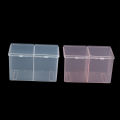 New 1pc Twin Well Empty Grids Portable Storage Case Wipe Pads Cotton Swab Rods Makeup Tools Container. 
