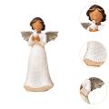 1Pc Angel Statue Figurine for Table Centerpiece Christmas Party Decoration Crafts, Home Living Room Angel Wing Cherub Sculpture. 