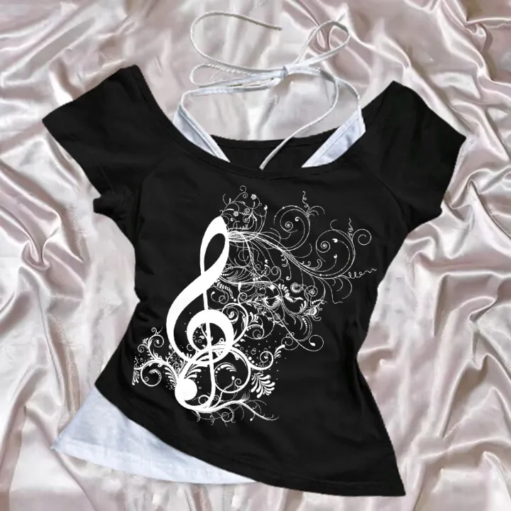 Summer%20Fashion%20Street%20Versatile%20T-shirt%20Gothic%20Punk%20Hand-painted%20Printed%20Pattern%20Women's%20Tops%20Y2k%20Clothing%20-%20Image%202