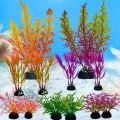 12PCS Artificial Aquarium Decor Plants Water Weeds Ornament Aquatic Plant Fish Tank Grass Decoration Accessories.
