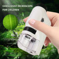 Mini Pocket Microscope Kit 60 To120x Portable Laboratory Microscope With LED Light For Kids Science Experiment Utensils. 