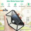 Solar light 100 LED solar lamp motion detector outdoor flood sensor spotlight. 