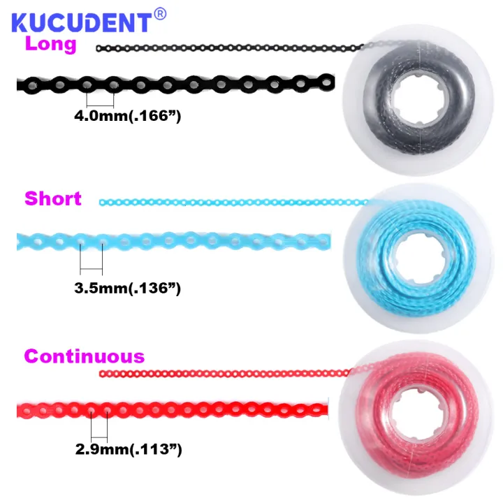KUCUDENT%20Dental%20Orthodontic%20Elastic%20Power%20Chain%20For%20Braces%20%20Band%20Ultra%20Powerchains%20Long/Short/Continuous%20Ortho%20Materials%20-%20Image%203