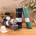 500ML Portable 304 Stainless Steel Vacuum Insulated Bottle Gift Set Office Business Style Coffee Mug Thermos Bottle Travel Mugs. 