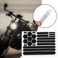 Motorcycle Sticker Reflective Gear Reflective Black Stickers Motorcycle Reflective Tape for Helmet Cars Trailers Bikes premium. 