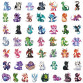 50Pcs Cartoon Cute European Dragon Stickers DIY Scrapbook Stationery Water Bottle Phone Laptop Guitar Decals.