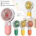 Cute Korean Design Mini Portable Fan With Rechargeable Battery Round Edge. 