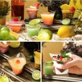 50PCS 3.4oz Mousse Twisted Triangle Cup Dessert Cup for Jelly Pudding Dessert Ice Cream with Spoon Family Gatherings Parties. 