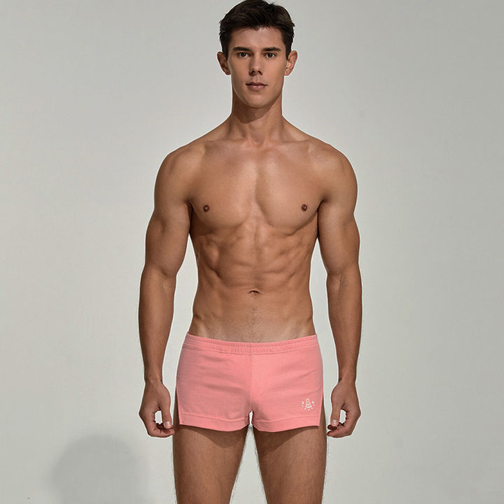 Seobean%20Men's%20Summer%20Fashion%20Casual%20Cotton%20Shorts%20Sports%20Fitness%20Home%20Anti-Slip%20Inside%20Pocket%20Split%20Running%20Shorts%20-%20Image%207