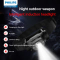 PHILIPS LED Headlamp Sensor Head Flashlight Ten Types of Lighting Type-C Rechargeable Headlight Outdoor Camping Fishing Lantern. 