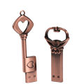 copper love heart shaped key usb flash drive pendrive pen drive 4gb 8GB 16gb 32gb 64GB metal keys memory Stick wedding . 