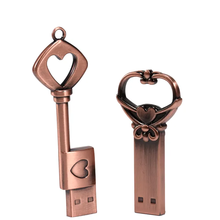 copper%20love%20heart%20shaped%20key%20usb%20flash%20drive%20pendrive%20pen%20drive%204gb%208GB%2016gb%2032gb%2064GB%20metal%20keys%20memory%20Stick%20wedding%20%20-%20Image%205