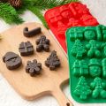 Silicone Christmas Chocolate Molds Snowflake Xmas Tree Gingerbread Man Candy Cookie Moulds DIY Baking Tool New Year Cake Decor. 