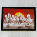 Horse Photo Frame | 7 Horse Photo Frame | 12x18 size | Black Frame  | Wall decor. 