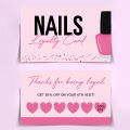 50pcs Nails Business Card  Press On Nail Loyalty Paper Card Board Nail Discount Card Board Nails Accessories Tools. 