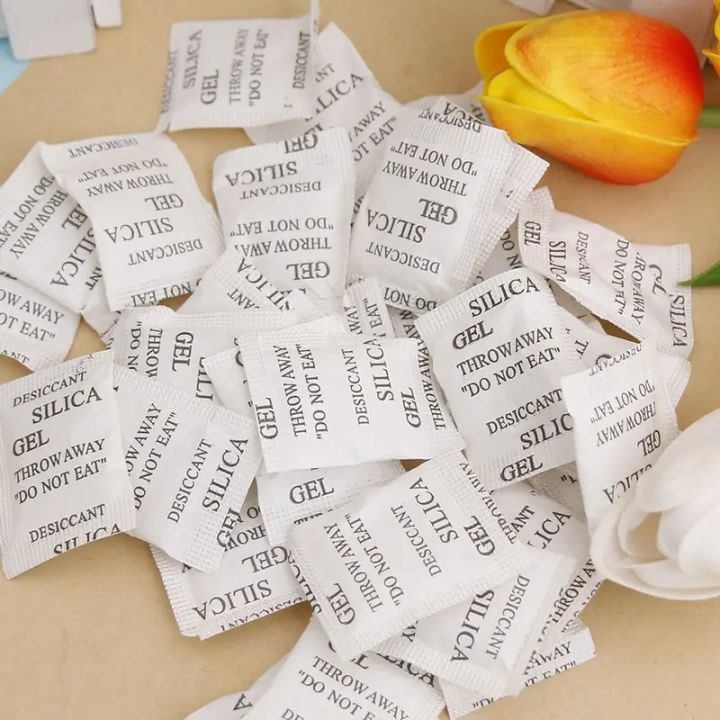 50Packs Non-Toxic Silica Gel Desiccant Damp Moisture Absorber Dehumidifier For Room Clothes Food Storage