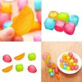 Fruit Shapes Ice Cubes Reusable 12 pieces different shapes Silicone Plastic Ice Cubes kids serving Home Party Tool. 