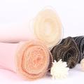 28cmx4yard Flower Wrapping Paper Gold Silver Pearl edge Wave Yarn Flower Packaging Lace Mesh Florist Handmade Bouquet Gift Decor. 