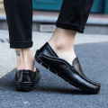 Men Shoes Casual Genuine Leather Mens Loafers Moccasins Designer Slip on Boat Shoes High Quality Chaussure Homme Plus Size 37-47. 