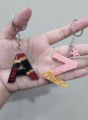 resin alphabet names keychain handmade customized beautiful ❤️. 