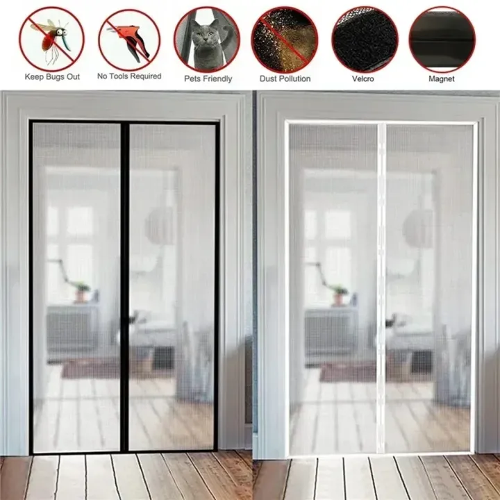Magnetic Mosquito Net Door Screen - Auto Closing Anti Fly Mesh Curtain for Kitchen Window Living Room