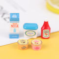 5Pcs/Set 1:12 Dollhouse Miniature Food Mini Tomato Sauce Iced Yogurt Dolls Kitchen Toy. 