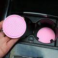 2Pcs Car Bling Rhinestone Cup Holder Drink Pad Interior Decoration Anti-slip Mat Round Durable Coaster Heat Resi Car Accessories.