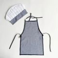 2pcs Baby Chef Costumes Newborn Photography Outfits Cute Gingham Apron and Hat, Infant Photo Props for Role Play & Studio Shoot. 