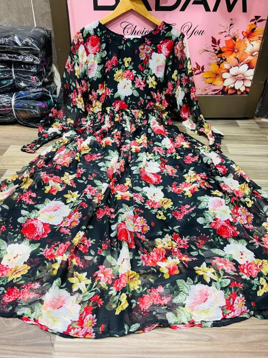 Floral%20chiffon%20frock%20-%20Image%202