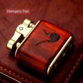 Lighter Pressed Ignition Solid Wood High-End Windproof Durable Vintage Old-Fashioned Gifts. 