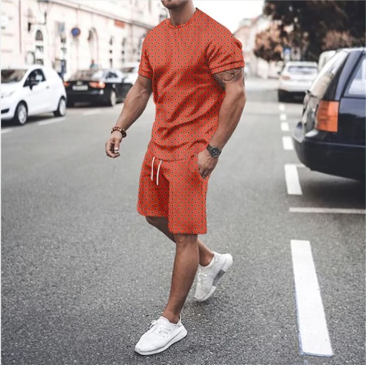Summer%20Vocation%20Men's%20Tshirt%20Set%203D%20Print%20Solid%20Color%20Men%20Round%20Neck%20T-Shirt%20Shorts%20Two%20Piece%20Set%20Casual%20Man%20Suits%20Clothing%20-%20Image%203