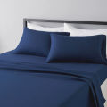 4pcs Sheet Set Lightweight Super Soft Easy Care Wrinkle Free Microfiber Bedding Sets with 14-Inch Deep Pockets for Women Men. 