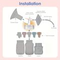 2Pcs Flange compatible with Spectra breast pump accessories, detachable baby breastfeeding accessories food grade parts. 