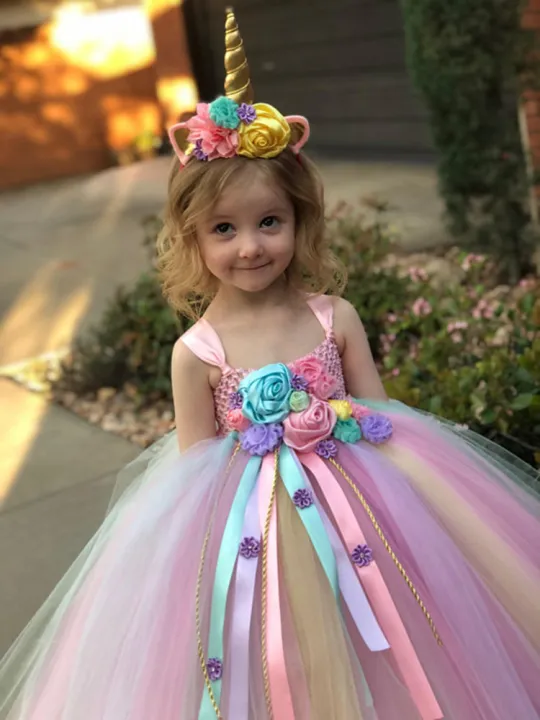 Girls%20Pastel%20Unicorn%20Flower%20Tutu%20Dress%20Kids%20Crochet%20Tulle%20Strap%20Dress%20Ball%20Gown%20with%20Daisy%20Ribbons%20Children%20Party%20Costume%20Dress%20-%20Image%204