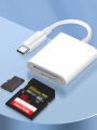 Two-in-One Type-c Smart Card Reader, USB 3.0, Universal OTG Card Reader, Supports SD/TF Card Reader. 