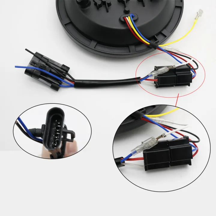 7"%20/%205.75"%20H4%20LED%20Headlight%20Wire%20Harness%20Adapte%20For%20Harley%20Touring%20Trike%20Road%20King%20FLHR%20FLHTP%20FLHX%202014%202015%20Headlamp%20Wire%20Plug%20-%20Image%202