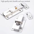 Stainless steel towal bolt with screw door lock kundi automatic button size 4 inch. 