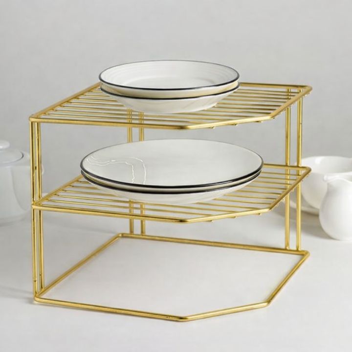Smart%20Design%203-Tier%20Kitchen%20Corner%20Shelf%20Rack%20-%20Steel%20Metal%20Wire%20-%20Rust%20Resistant%20-%20Plates,%20Dishes,%20Cabinet%20and%20Pantry%20Organizer%20-%20Kitchen%20Organization%20-%209%20x%208%20Inch%20-%20-%20Image%202