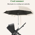 Baby Stroller Folding Umbrella UV Sun Rain Protection Parasol 360 Degrees Adjustable Universal Stroller Sunshade Canopy CoverBab.