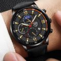 2PCS Set Fashion Mens Sports Watches Man Business Leather Bracelet Quartz Watch Luxury Men Casual Luminous Clock Reloj Hombre. 